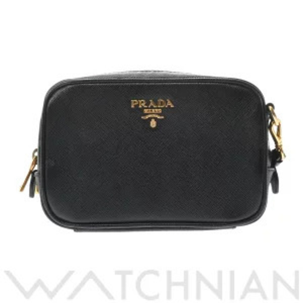 Prada Camera Bag Black Saffiano Leather Shoulder